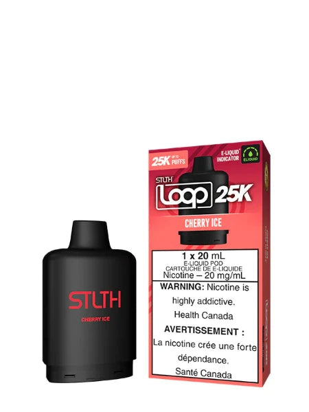 Cherry Ice LOOP 25K Pod by STLTH Toronto GTA Vaughan Ontario Canada Wicks & Wires Vape Shoppe