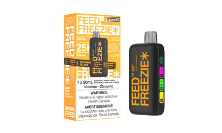 Mango Bliss Feed Freezie 25k Toronto GTA Vaughan Ontario Canada Wicks & Wires Vape Shoppe