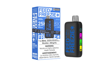 Peachy Blue Razzzz Feed Freezie 25k Toronto GTA Vaughan Ontario Canada Wicks & Wires Vape Shoppe