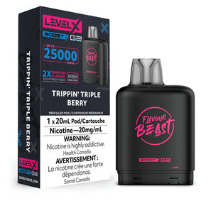 Trippin' Triple Berry by Level X Flavour Beast Boost 25K Toronto GTA Vaughan Ontario Canada Wicks & Wires Vape Shoppe