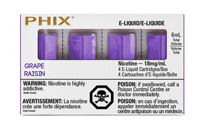 PHIX Pods 4 Pack Grape by MLV Toronto GTA Vaughan Ontario Canada Wicks & Wires Vape Shoppe.