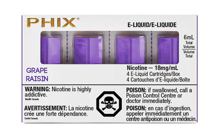 PHIX Pods 4 Pack Grape by MLV Toronto GTA Vaughan Ontario Canada Wicks & Wires Vape Shoppe.