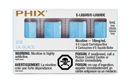 PHIX Pods 4 Pack ice tobacco by MLV Toronto GTA Vaughan Ontario Canada Wicks & Wires Vape Shoppe.