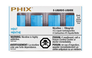 PHIX Pods 4 Pack Mint by MLV Toronto GTA Vaughan Ontario Canada Wicks & Wires Vape Shoppe.