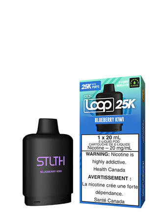 Blueberry Kiwi LOOP 25K Pod by STLTH Toronto GTA Vaughan Ontario Canada Wicks & Wires Vape Shoppe