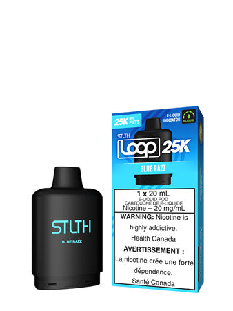 Blue Razz LOOP 25K Pod by STLTH Toronto GTA Vaughan Ontario Canada Wicks & Wires Vape Shoppe