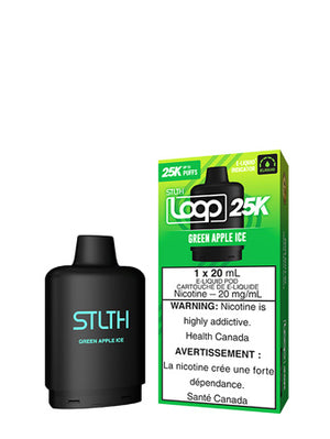 Green Apple Ice LOOP 25K Pod by STLTH Toronto GTA Vaughan Ontario Canada Wicks & Wires Vape Shoppe