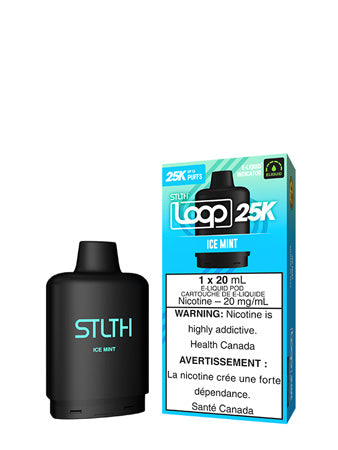 Ice Mint LOOP 25K Pod by STLTH Toronto GTA Vaughan Ontario Canada Wicks & Wires Vape Shoppe