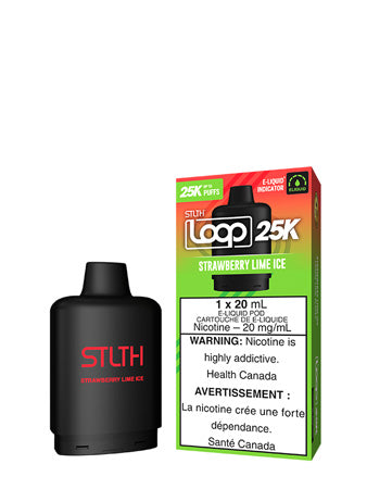 Strawberry Lime Ice LOOP 25K Pod by STLTH Toronto GTA Vaughan Ontario Canada Wicks & Wires Vape Shoppe