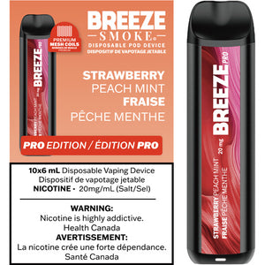 Strawberry Peach Mint Breeze Pro Toronto GTA Vaughan Ontario Canada Wicks & Wires Vape Shoppe