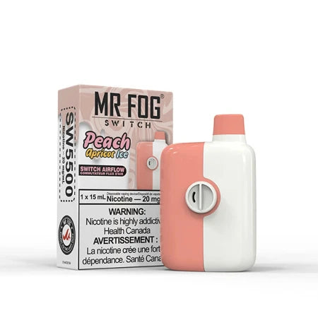 Peach Apricot Ice Mr Fog Switch Disposable Toronto GTA Vaughan Ontario Canada Wicks & Wires Vape Shoppe