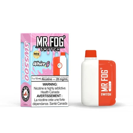 White G Mr Fog Switch Disposable Toronto GTA Vaughan Ontario Canada Wicks & Wires Vape Shoppe

